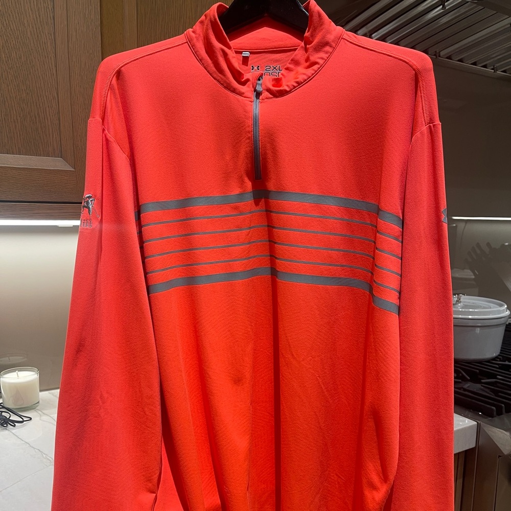 NWOT Pebble Beach Spyglass Hill Under Armour 2XL Orange Quarter Zip Pullover
